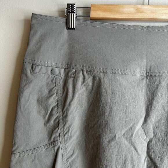 Royal Robbins Skirt Womens Sz 14 Gray Discovery Strider Flare Nylon Stretch - Picture 2 of 9